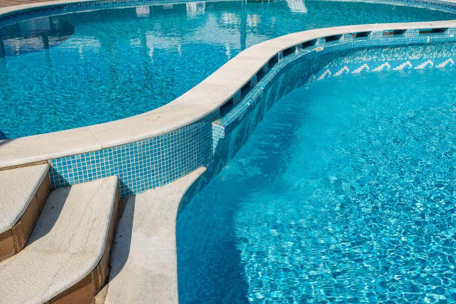 Pool Tile Cleaning by Aquarius Pool Maintenance